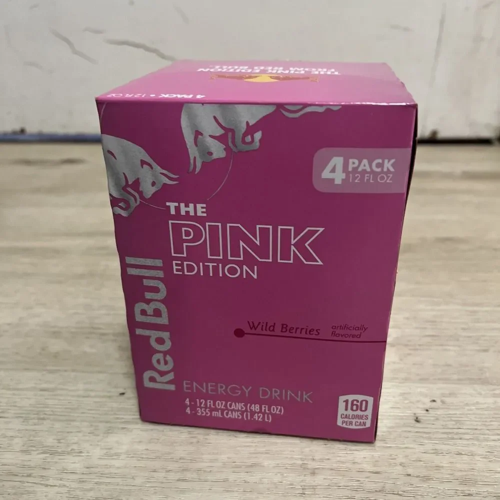 Red Bull Pink Edition Wild Berries 12 Oz  Sugar‎ Version 4pk Energy Drink